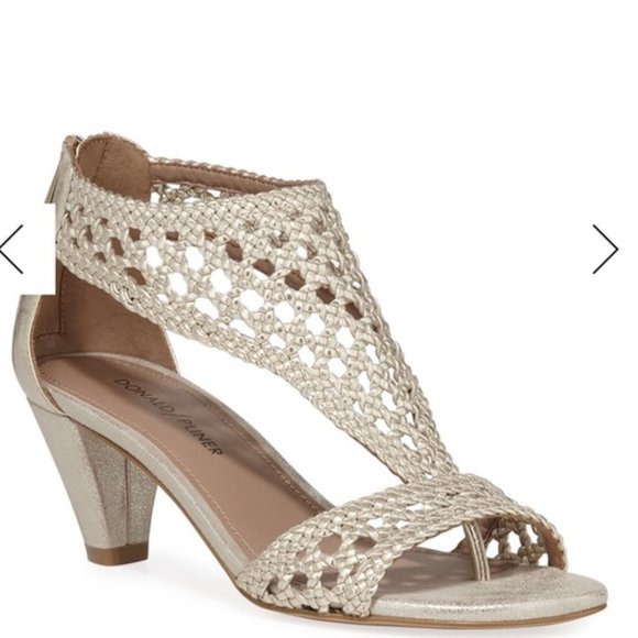 Donald J. Pliner Shoes - Donald J Pliner Verona Woven Metallic Sandals
